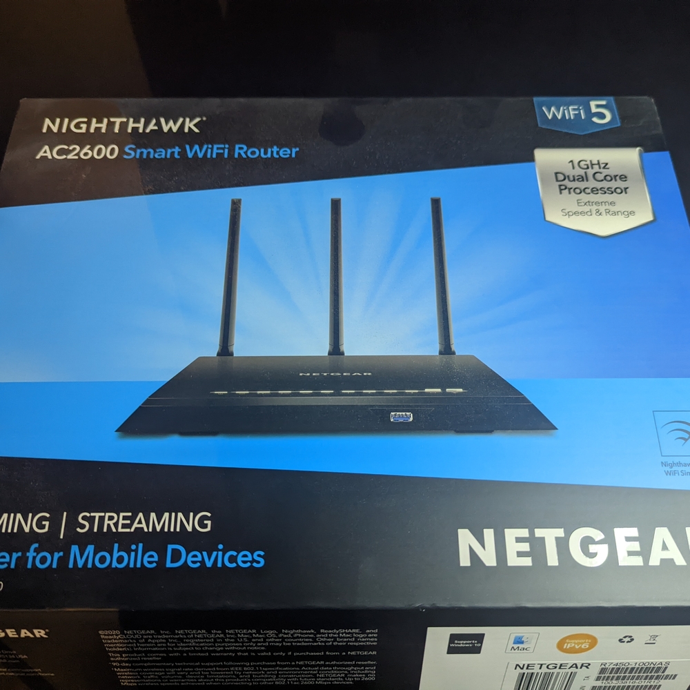 NETGEAR Nighthawk AC2600 Smart WiFi Router - Black